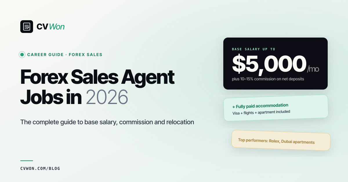 Forex Sales Agent Jobs in 2026: Salary, Commission & Relocation Guide
